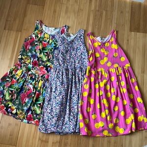 H&M 3 dresses age 8-10 years tropical, pink lemons, and floral